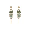 Circus long pierced stud earrings - blue