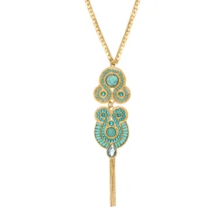 Circus pendant necklace - turquoise