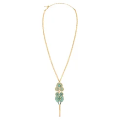 Circus pendant necklace - turquoise