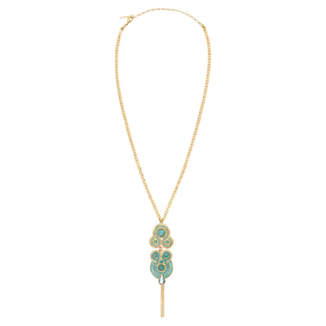 Circus pendant necklace - turquoise