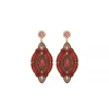 Circus pierced stud earrings - fuchsia pink