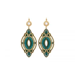 Circus sleeper drop earrings - blue