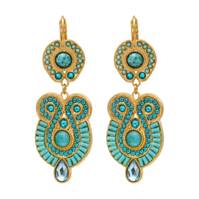 Circus sleeper earrings - turquoise