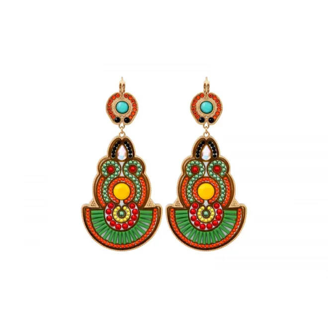 Circus sleeper earrings - green