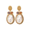 Claudia clip-on earrings - mother-of-pearl