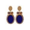 Claudia clip-on earrings - blue