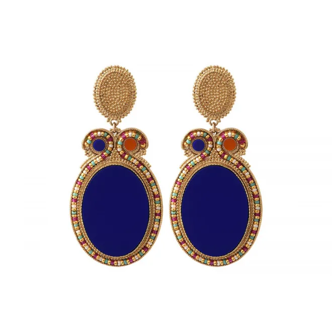 Claudia clip-on earrings - blue