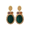 Claudia clip-on earrings - green