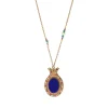 Claudia delicate pendant necklace - blue