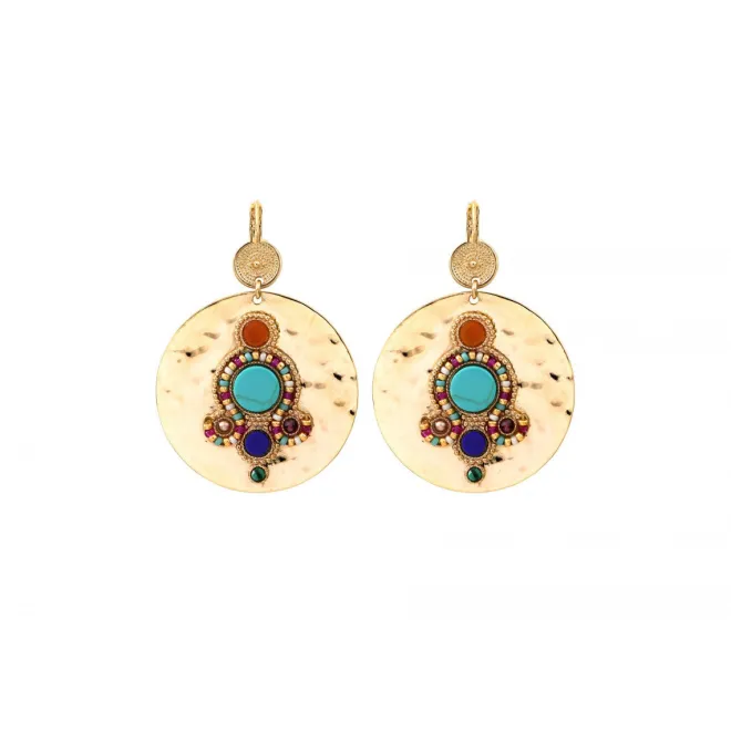 Claudia modern sleeper earrings - multicoloured