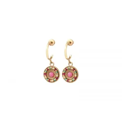 Claudia pierced stud earrings - pink mother-of-pearl