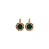 Claudia thin sleeper earrings - green