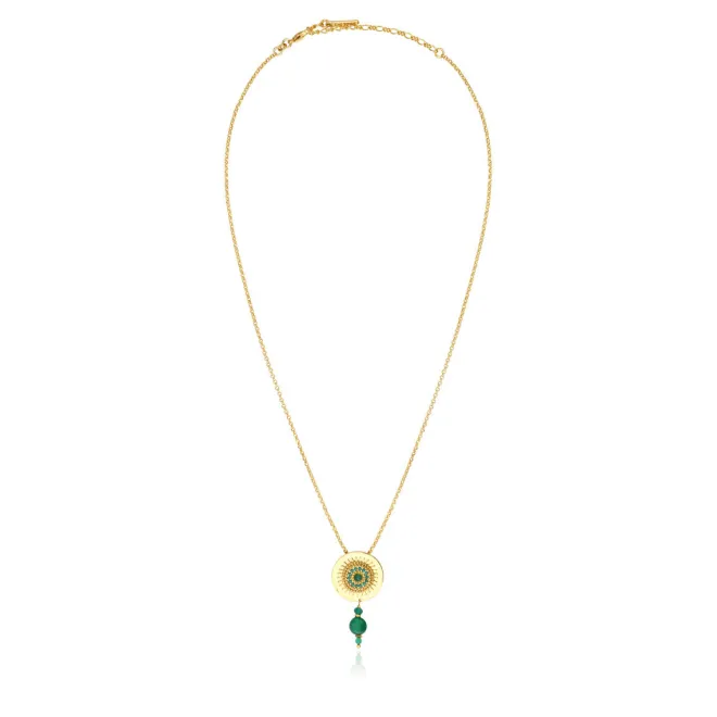 Dakota Adjustable Delicate Pendant Necklace - Green