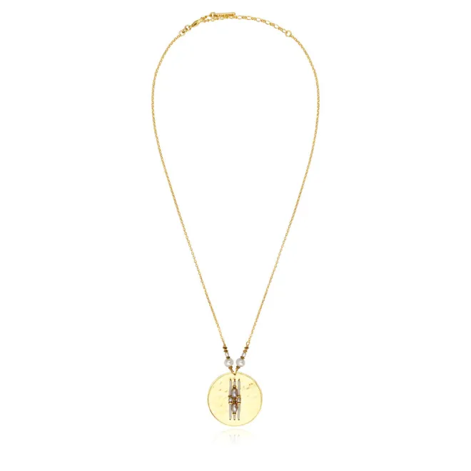Dakota Adjustable Pendant Necklace - Pearl