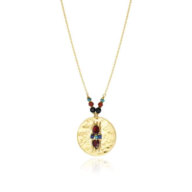 Dakota Adjustable Pendant Necklace - Multicolored