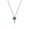 Dakota Adjustable Pendant Necklace - Turquoise