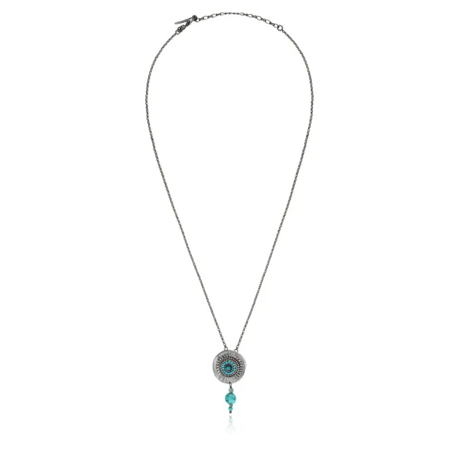 Dakota Adjustable Pendant Necklace - Turquoise