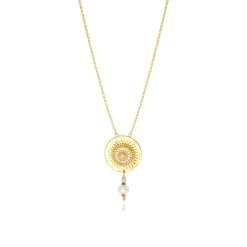 Dakota Adjustable Pendant Necklace - Pearl