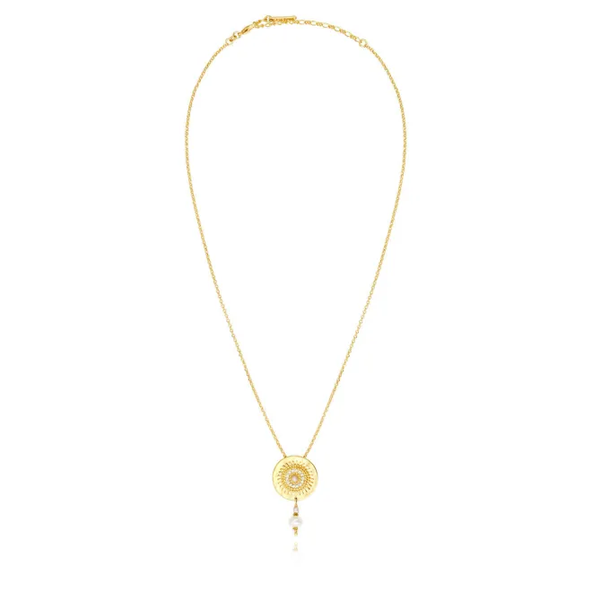 Dakota Adjustable Pendant Necklace - Pearl