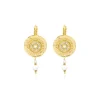 Dakota fine sleeper earrings - pearl