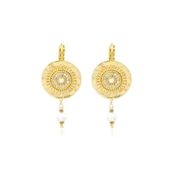 Dakota fine sleeper earrings - pearl