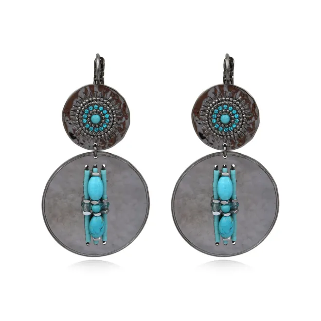 Dakota sleeper earrings - blue