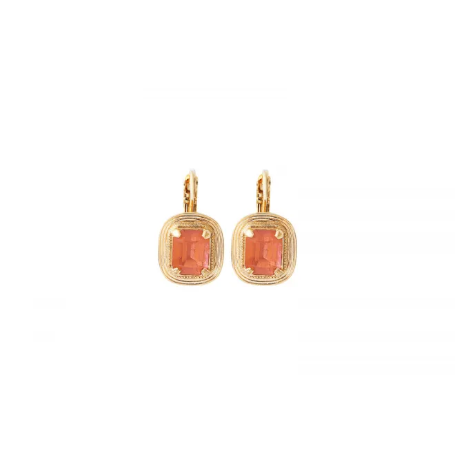 Delicate sleeper earrings, Soleil - roses