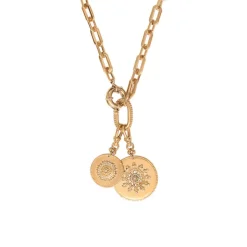 Farah Adjustable Pendant Necklace - Gold
