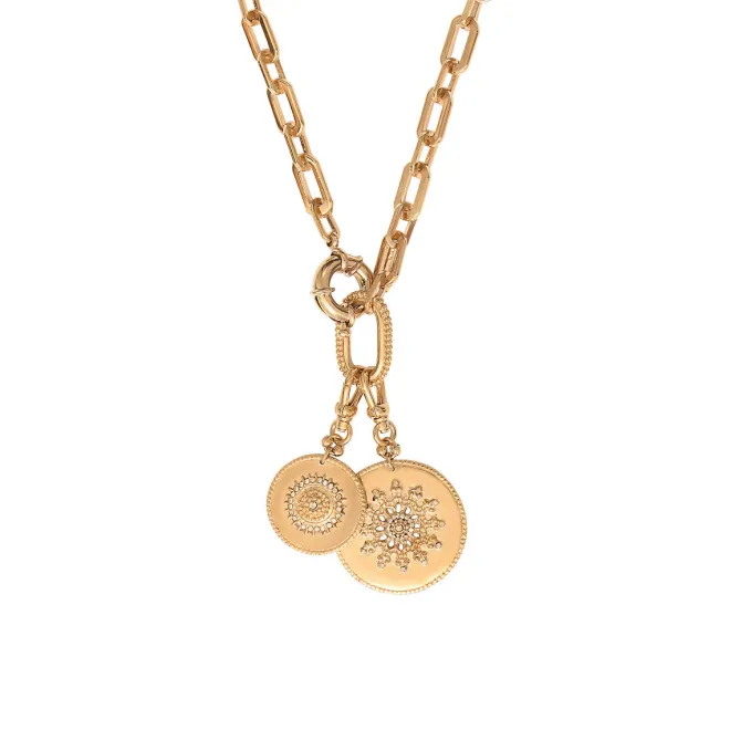 Farah Adjustable Pendant Necklace - Gold