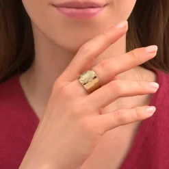 Farah adjustable ring - gold
