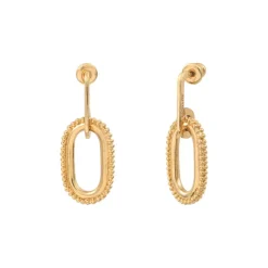 Farah glamorous pierced stud earrings - gold