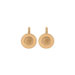 Farah round sleeper earrings - gold