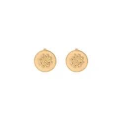Farah thin clip-on earrings - gold