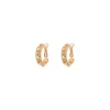 Farah thin hoop earrings - gold