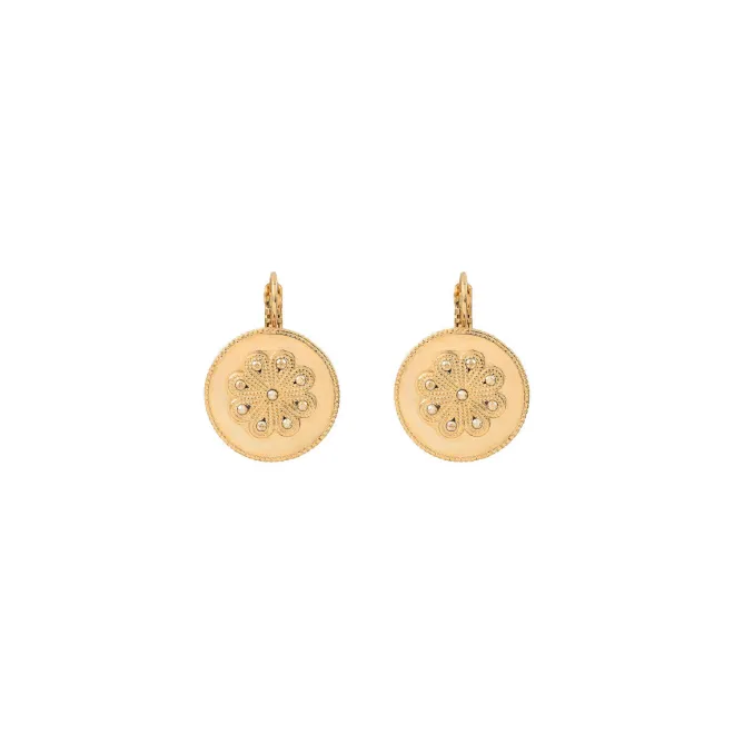 Farah thin sleeper earrings - gold