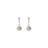 Farah thin stud earrings for pierced ears - silver