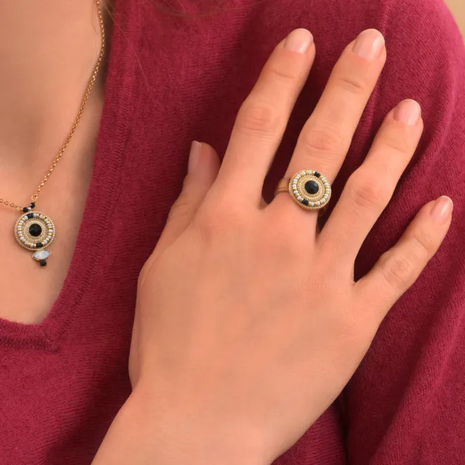Fujita adjustable thin ring - white