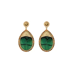 Fujita clip-on earrings - green