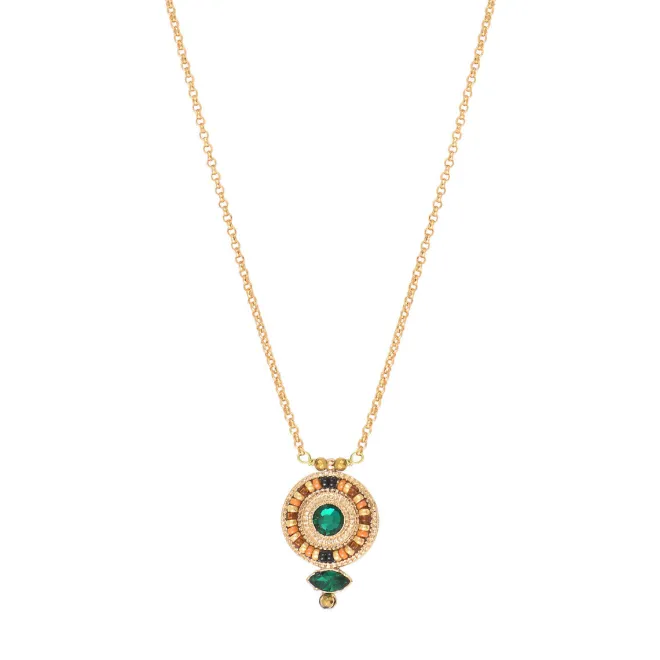 Fujita delicate pendant necklace - green