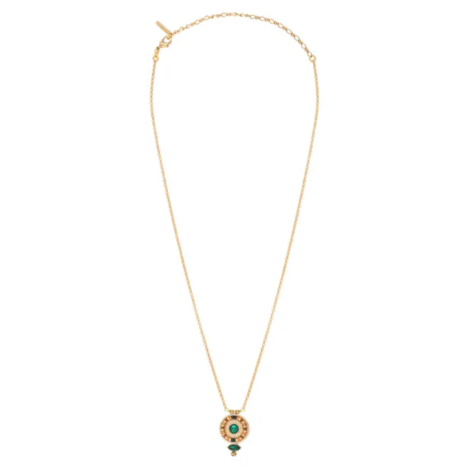 Fujita delicate pendant necklace - green