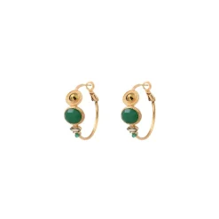 Fujita hoop earrings - green