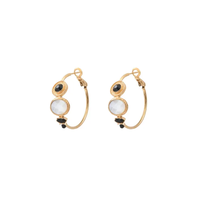 Fujita hoop earrings - white