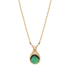 Fujita pendant chain necklace - green