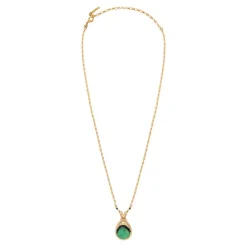 Fujita pendant chain necklace - green