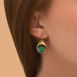 Fujita sleeper earrings - green