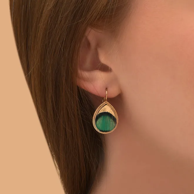 Fujita sleeper earrings - green