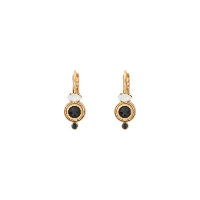 Fujita small sleeper earrings - white