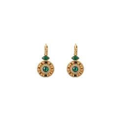 Fujita thin sleeper earrings - green