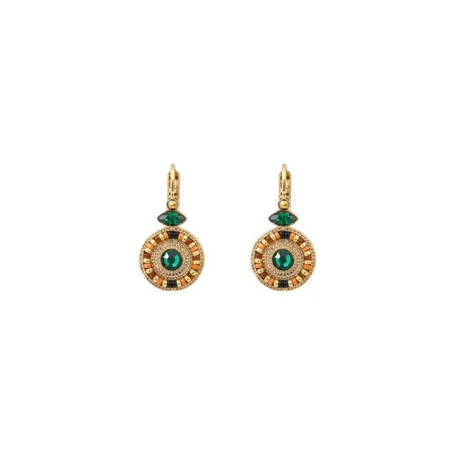 Fujita thin sleeper earrings - green