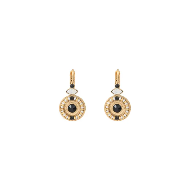 Fujita thin sleeper earrings - white